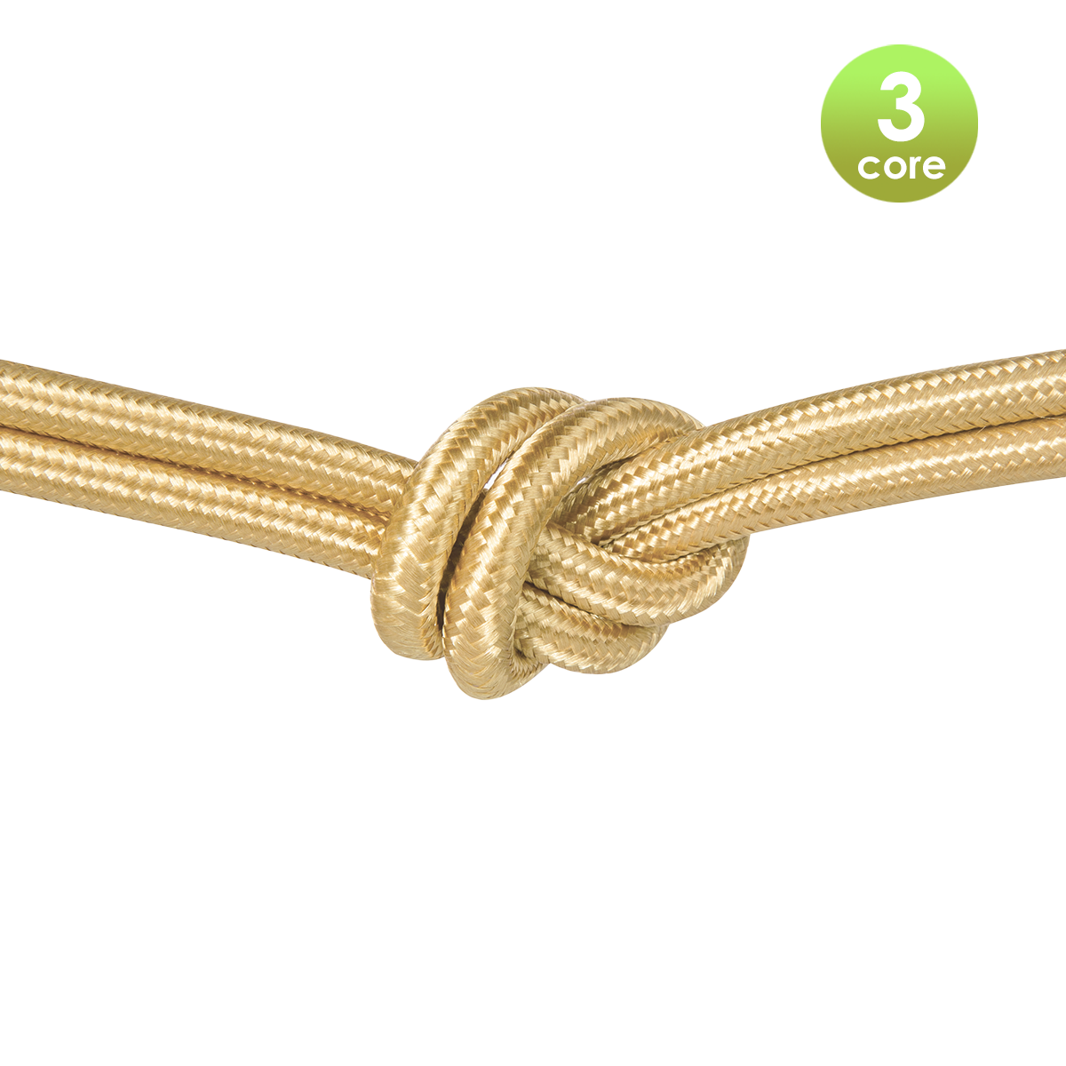 Tangla lighting - TLCB01006SV - 3c - Fabric cable 3 core - in glossy cream